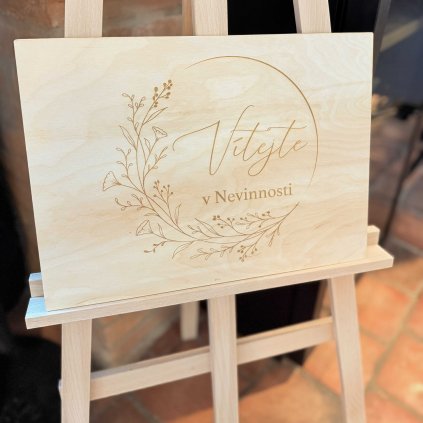 Svatební uvítací cedule Woodify
