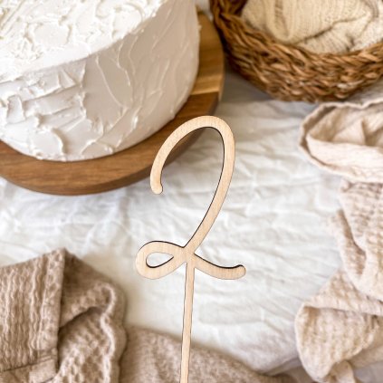 Dřevěná číslice na dort Woodify Basic