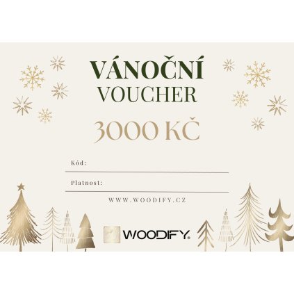 Dárkový poukaz Woodify 3000 Kč