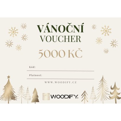Dárkový poukaz Woodify 5000 Kč