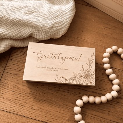 Dřevěná krabička na darování peněz