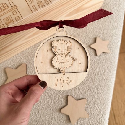 Vánoční ozdoba se jménem Woodify 3D Myška