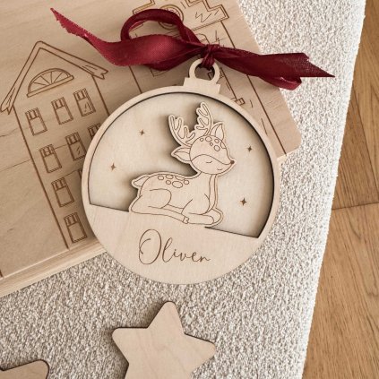 Vánoční ozdoba se jménem Woodify 3D Sobík