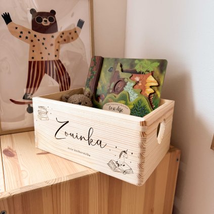 Dřevěný organizér na knížky Woodify I