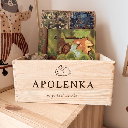 Dřevěný organizér na knížky Woodify I