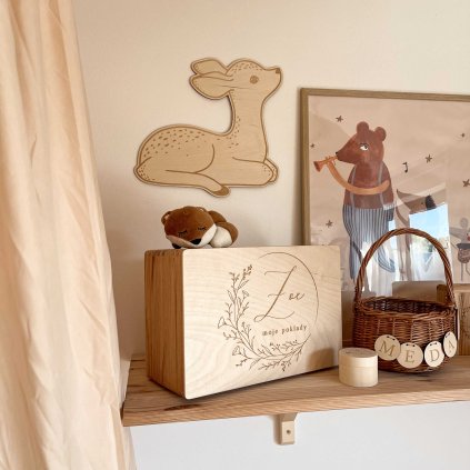 Dřevěná srnka do pokojíčku