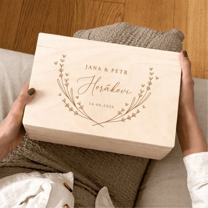 Svatební box s textem na přání