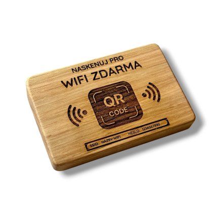 bukovy stojanek pro hosty wifi