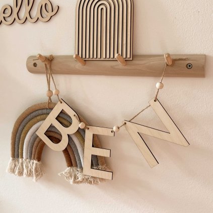 Dřevěná girlanda Woodify Písmena