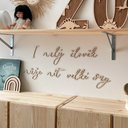 Dřevěný nápis Woodify Velké sny