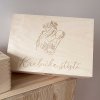 Dřevěný vzpomínkový box se jménem Woodify Baby