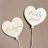 Dřevěný balónek srdíčko Woodify