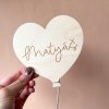Dřevěný balónek srdíčko Woodify
