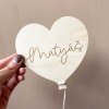 Dřevěný balónek srdíčko Woodify