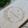 Kuchyňské prkénko s gravírováním Svatební Věnec Woodify
