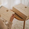 Dřevěný svatební box a album s textem na přání