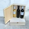 dreveny box na 3 lahve vina s logem
