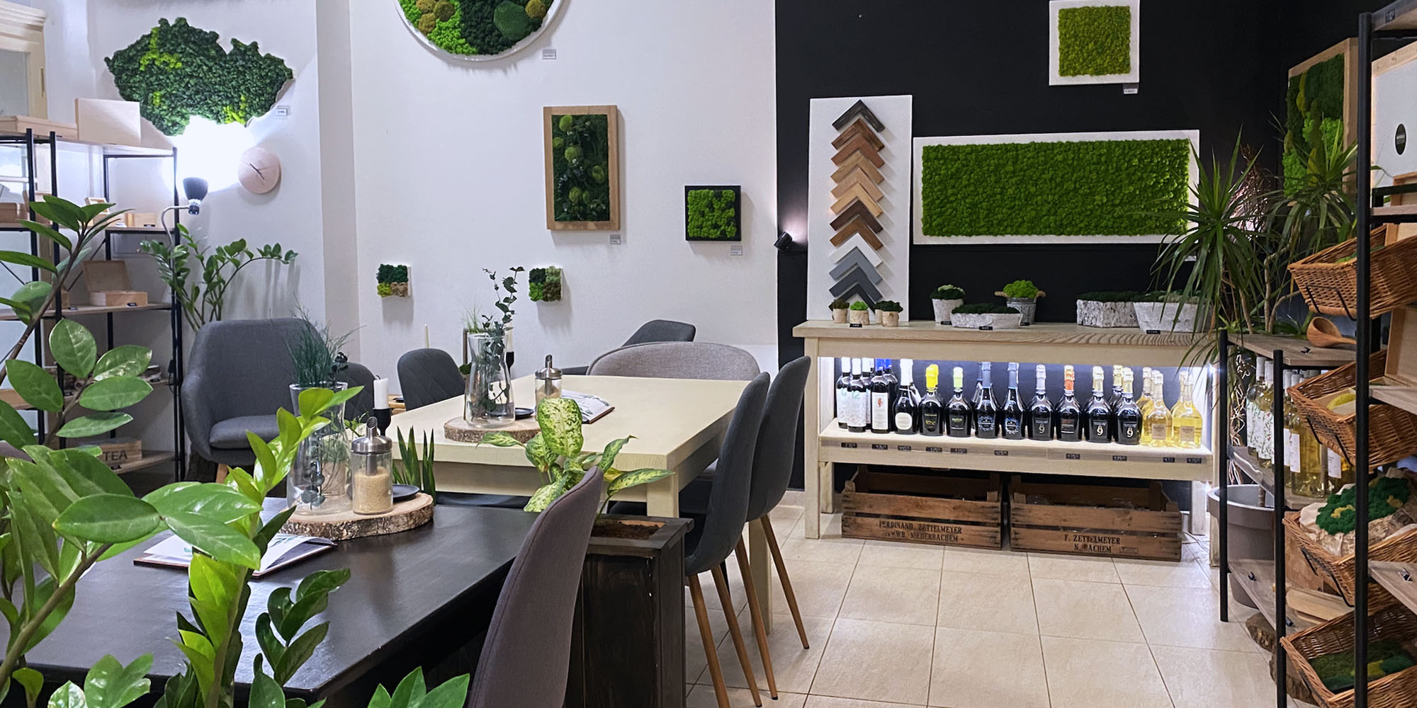 Mechové obrazy v interiéru