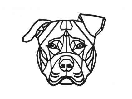 dreveny geometricky obraz americky pitbulterier 1000x665