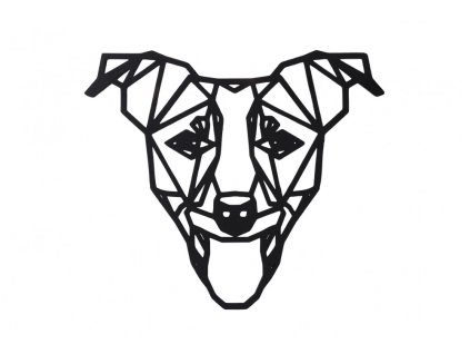 dreveny geometricky obraz jack russel terier 1000x665