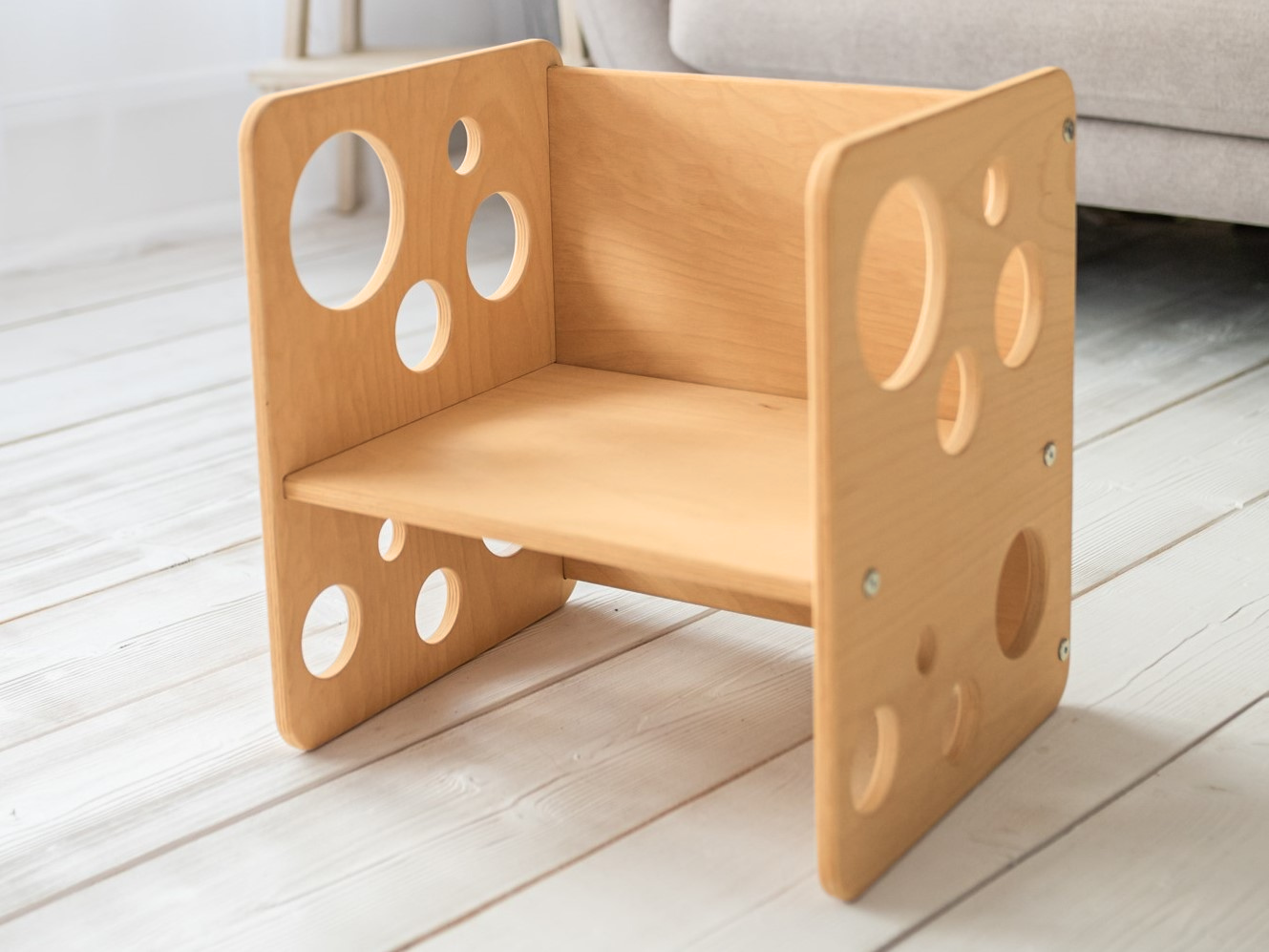 Levně Woodisio Židle TARA mini/midi/maxi Barva: Transparentní matný lak, Variant: Midi