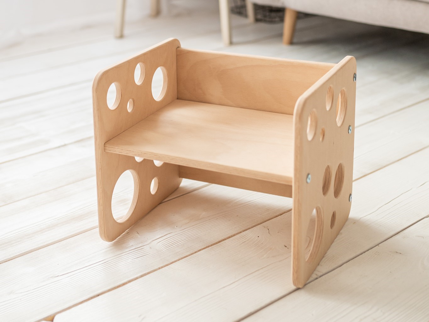 Levně Woodisio Židle TARA mini/midi/maxi Barva: Přírodní dřevo, Variant: Mini