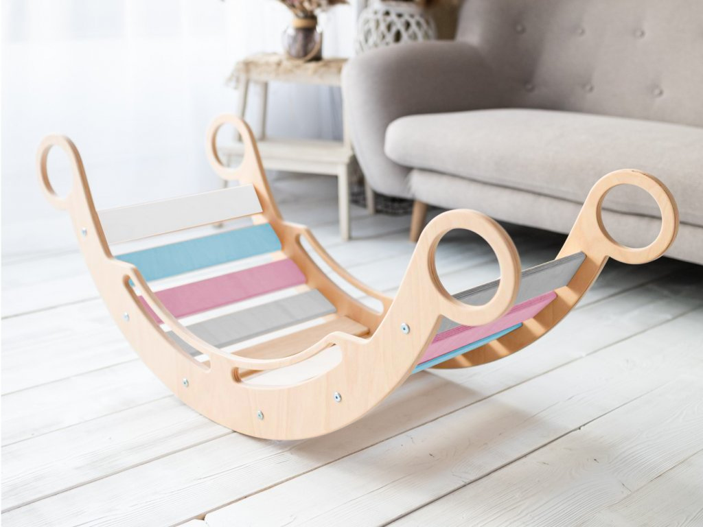 Levně Woodisio Houpačka s deskami LULU maxi Barva: Barevná