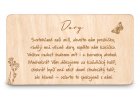 Wooden cards with gift instructions