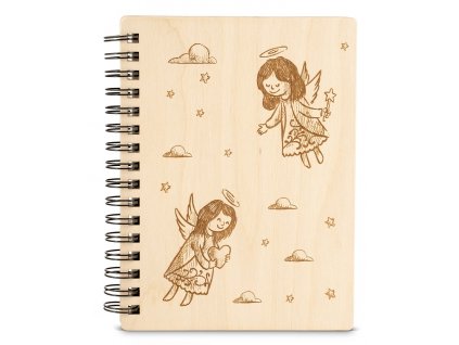 Dřevěný zápisník ANDĚL