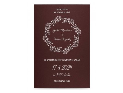 Paper wedding invitation BOHO