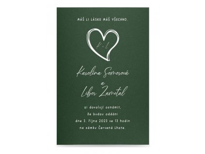 Paper wedding invitation HEART