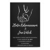 Paper wedding invitation ADULT HANDS