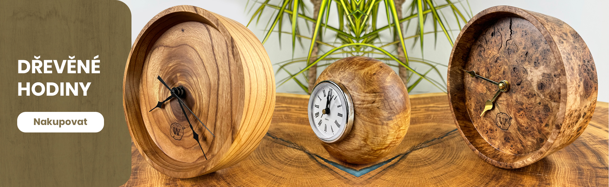 Nové dřevěné hodiny Woodlaf.