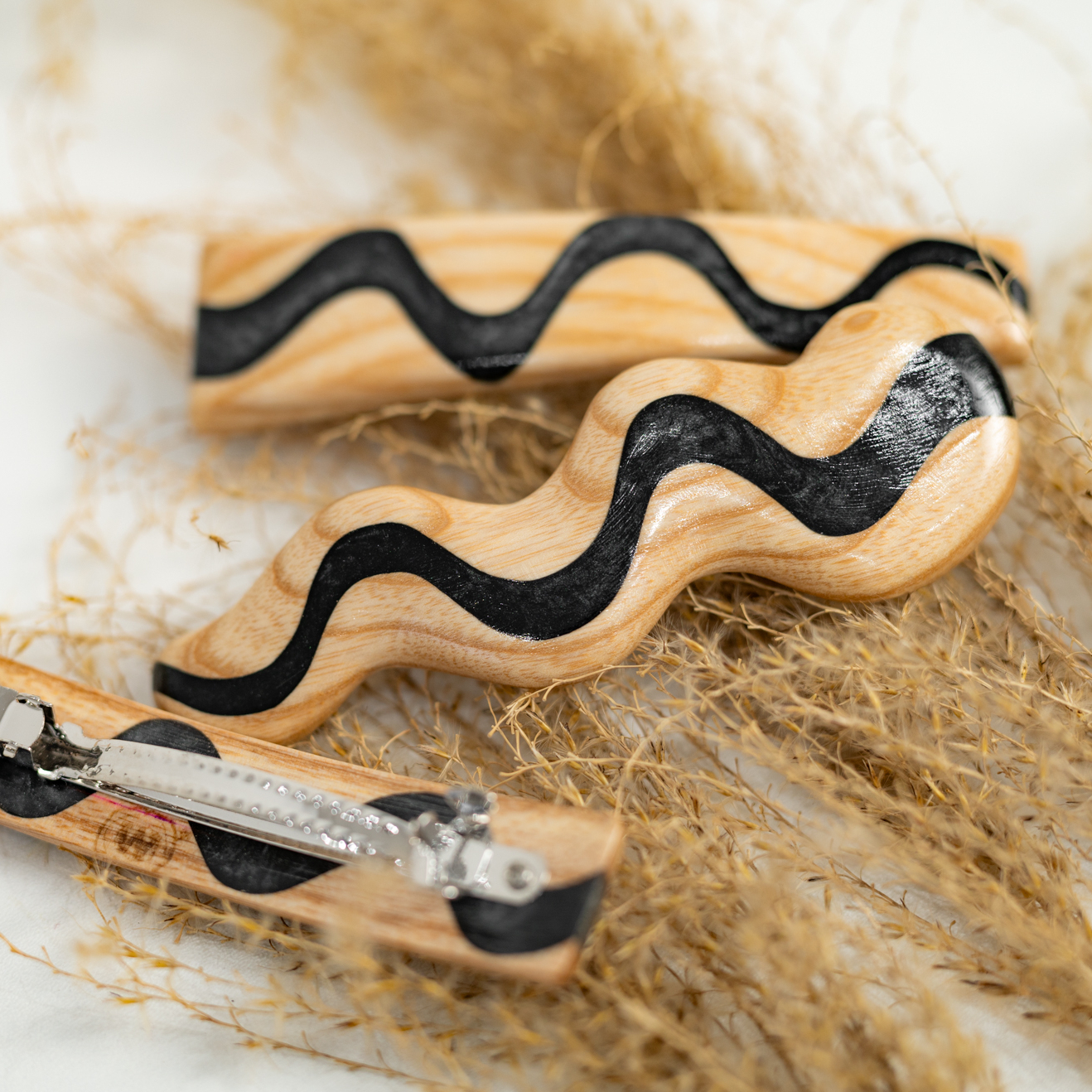 Dřevěné spony do vlasů