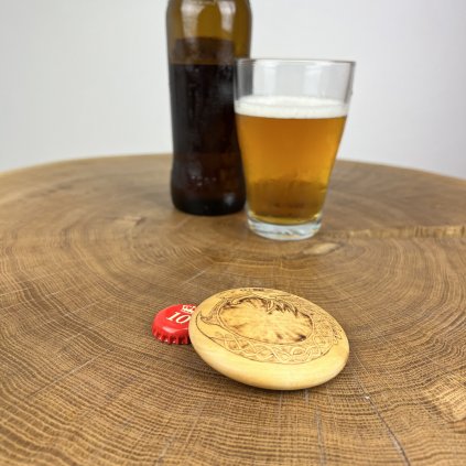 Dřevěný otvírák na pivo Dragon, javor