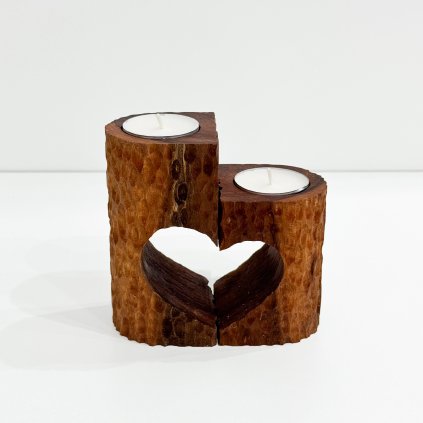 Dřevěný svícen Drew