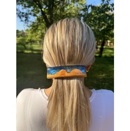 Dřevěná spona do vlasů Florencie