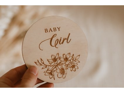 Dřevěný milníček - Baby Girl