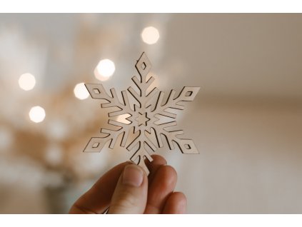 Dřevěná Vánoční ozdoba - Hvězda
