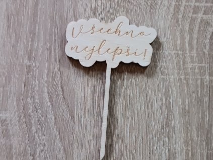 Narozeninový mini zápich do dortu -  všechno nejlepší