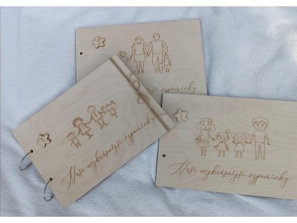 Dřevěné fotoalbum - Naše nejkrásnější vzpomínky