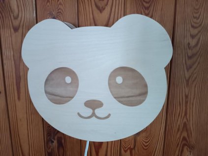 Dřevěná nástěnná lampička - Panda