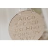 Dřevěný kulatý obraz - AbecedaDřevěný kulatý obraz - Abeceda