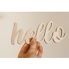 Dřevěný nápis - hello