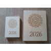 Diář pro rok 2026 s pevnou vazbou velikost A5, A6