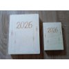 Diář pro rok 2026 s pevnou vazbou velikost A5, A6