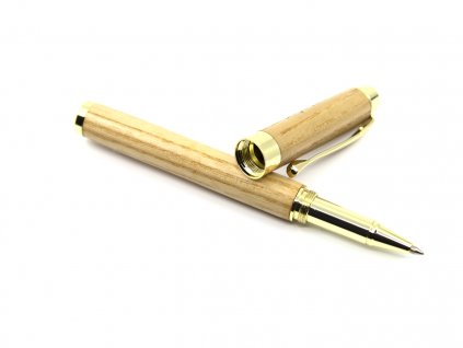 Dřevěné kuličkové pero Bravo Jasan Zlatá