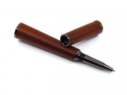 Dřevěné kuličkové pero Alpha Padouk Gunmetal