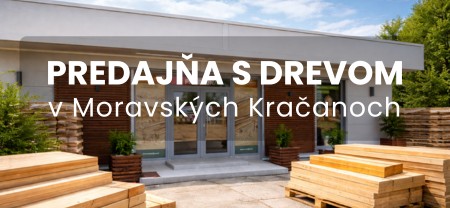 Predajňa s drevom v Moravských Kračanoch