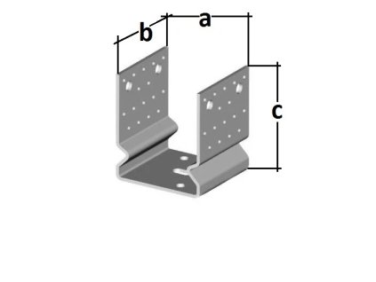 Kotviaca pätka U s prelisom 150x150x150mm